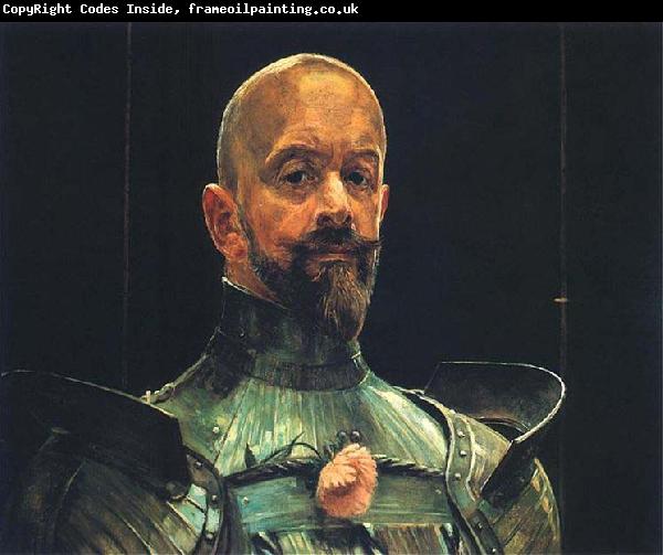 Jacek Malczewski Self-portrait in an armour.